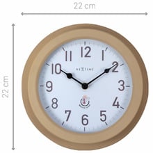 22cm Brown NeXtime Poppy Outdoor Wall Clock